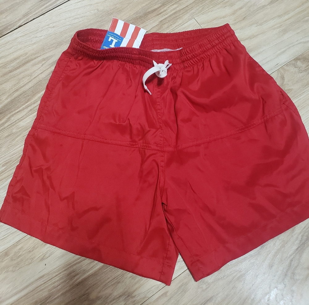 Chubbies Swim Trunks Made In USA Men L Red Deep Pockets Drawstring 4th Of July